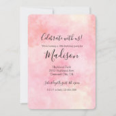 Roze Tie-dye met Roze Perzik Kaart (Voorkant)