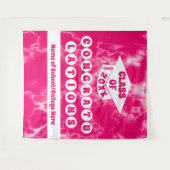 Roze Tie Dye School Reunion Afstuderen Banner Wandkleed (Voorkant (horizontaal))