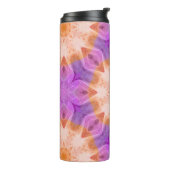 Roze Tie Dye Tumbler Thermosbeker (Gedraaid links)