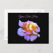 Roze Tiedye Roos Kaart *personaliseer* (Voorkant / Achterkant)