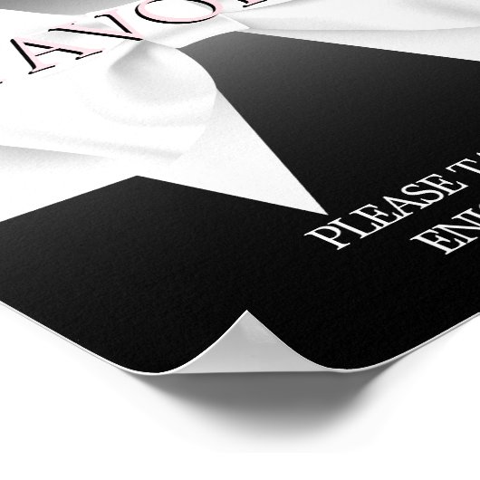 Roze Tiffany Baby shower Favors Sign Poster (Hoek)