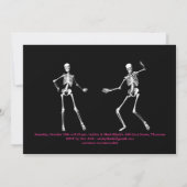 Roze Tijd om Champagne Halloween Uitnodiging te Dr (Achterkant)