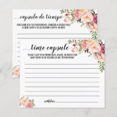 Roze tijdcapsule advies voor tweetalige baby kaart (Voorkant / Achterkant)