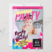 Roze tijdschrift Hoesje | Kinderen van Birthday Kaart (Voorkant)