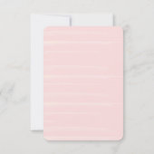 Roze Tijger Baby shower Advies Kaart (Achterkant)