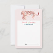 Roze Tijger Baby shower Advies Kaart (Voorkant)