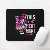 Roze Tijger Bestrijd Borstkanker Awareness Design Muismat (Met muis)