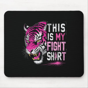 Roze Tijger Bestrijd Borstkanker Awareness Design Muismat