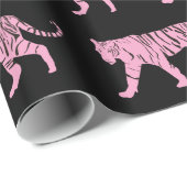 Roze tijger cadeaupapier (Rol Hoek)