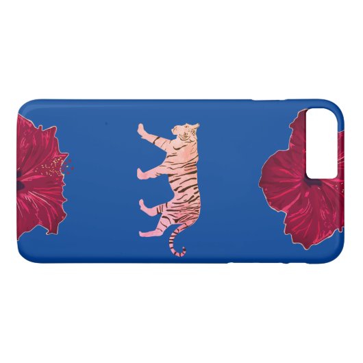 Roze tijger Case-Mate iPhone case (Achterkant (Horizontaal))