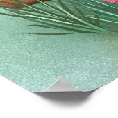 Roze Tijger en Papegaai Tropisch Oerwoud Poster (Hoek)