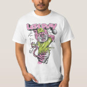 Roze Tijger Golf Power Drive T-shirt (Voorkant)