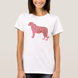 Roze Tijger Grafische Vrouwen Vrouwelijk T-shirt
