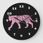 Roze tijger grote klok (Voorkant)