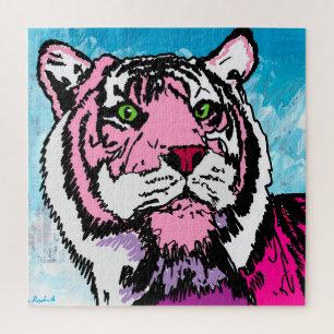Roze Tijger Legpuzzel