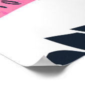 Roze tijger ligt in verschillende posities. Tropis Poster (Hoek)