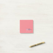 Roze tijger post-it® notes (Op bureau)