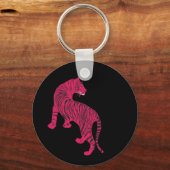 Roze tijger sleutelhanger (Achterkant)