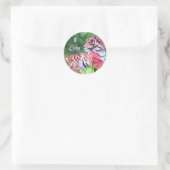 Roze tijger Sticker (Tas)