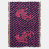 Roze tijger, wilde kat deken (Voorkant Verticaal)