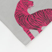 Roze tijger, wilde kat fleece deken (Hoek)