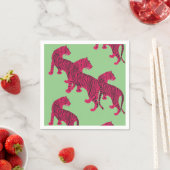 Roze tijger, wilde kat servet (Insitu)