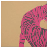 Roze tijger, wilde kat stof (Swatch)