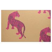 Roze tijger, wilde kat stof (Fat Quarter)