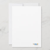 Roze tijgerkoningin van het Oerwoud 5x7 Baby showe Kaart (Achterkant)