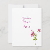 Roze Tijgerlelie Uitnodiging (Achterkant)