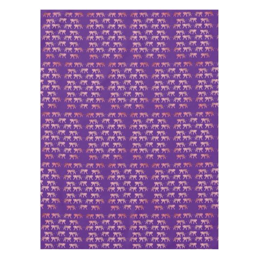 Roze tijgerpatroon tafelkleed (Voorkant)