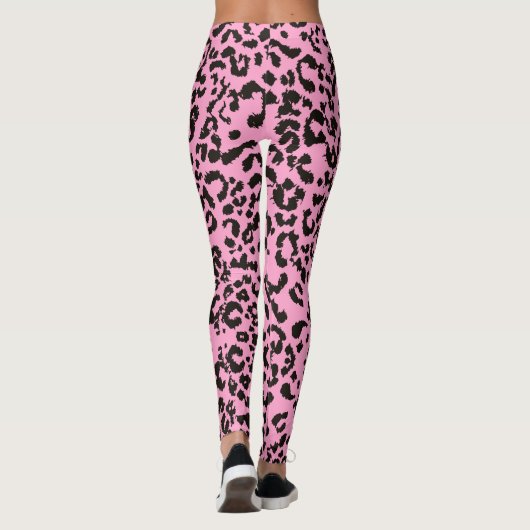 Roze tijgerprint leggings (Achterkant)