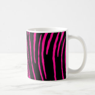 Roze tijgerstrepen koffiemok