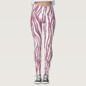 roze tijgerstrepen leggings (Voorkant)