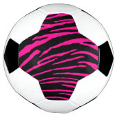 Roze tijgerstrepen voetbal (Gedraaid)