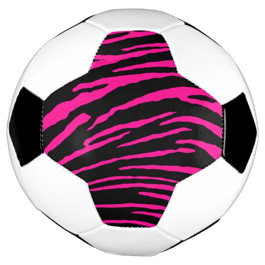 Roze tijgerstrepen voetbal (Gedraaid)
