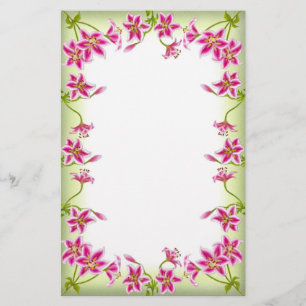 Roze tijLily Garden Stationery Briefpapier