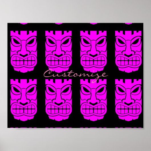 Roze Tiki Beeld Thunder_Cove Poster (Voorkant)