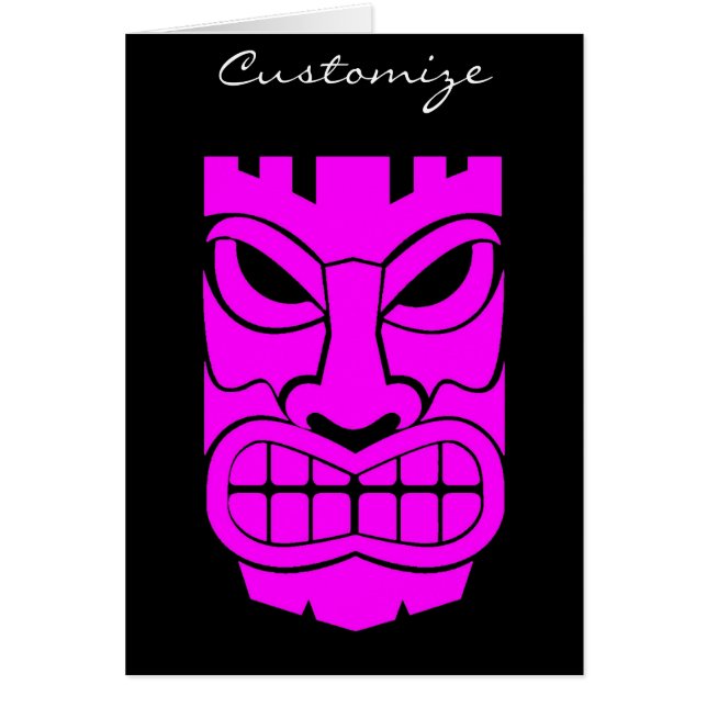 Roze tiki sculptuur Thunder_Cove (Voorkant)
