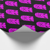 Roze tiki sculptuur Thunder_Cove Cadeaupapier (Hoek)