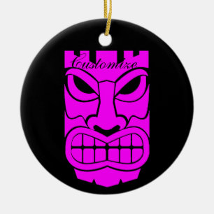 Roze tiki sculptuur Thunder_Cove Keramisch Ornament