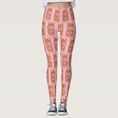 Roze tiki sculptuur Thunder_Cove Leggings (Voorkant)