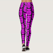 Roze tiki sculptuur Thunder_Cove Leggings (Achterkant)