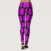 Roze tiki sculptuur Thunder_Cove Leggings (Achterkant)