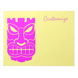 Roze tiki sculptuur Thunder_Cove Notitieblok