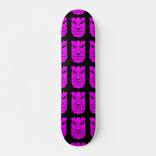 Roze tiki sculptuur Thunder_Cove Persoonlijk Skateboard (Voorkant)