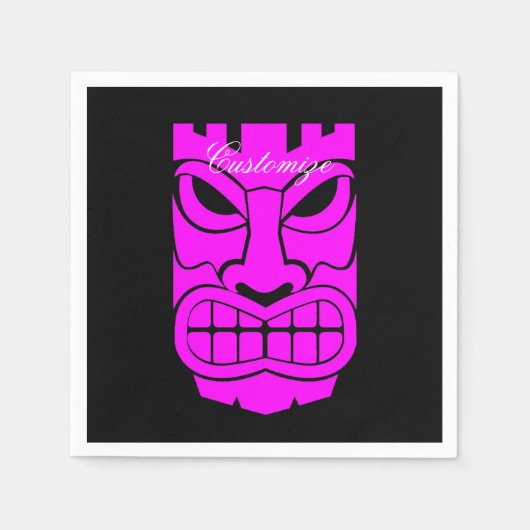 Roze tiki sculptuur Thunder_Cove Servet (Voorkant)