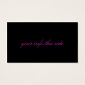 Roze tiki sculptuur Thunder_Cove Visitekaartje (Achterkant)