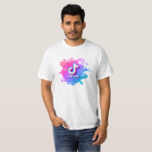 Roze Tiktok Logo T-shirt (Voorkant volledig)