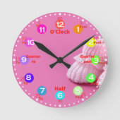 Roze Time Learning  Ronde Klok (Voorkant)